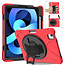 Case2go - iPad Air (2020) Case - Shock-Proof Hand Strap Armor Case - Red
