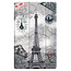 Case2go - Case for Lenovo Tab M10 HD - Second Generation - Slim Tri-Fold Book Case - Lightweight Smart Cover - Eiffel Tower