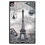 Case2go - Case for Lenovo Tab M10 HD - Second Generation - Slim Tri-Fold Book Case - Lightweight Smart Cover - Eiffel Tower