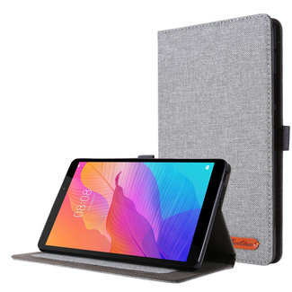 Cover2day Huawei MatePad T8 Case - Book Case with Soft TPU holder - Grey