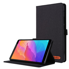 Huawei MatePad T8 Case - Book Case with Soft TPU holder - Black