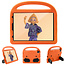 Hoes geschikt voor iPad Pro 11 (2018/2020/2021) hoes - Schokbestendige case met handvat - Sparrow Kids Cover - Oranje