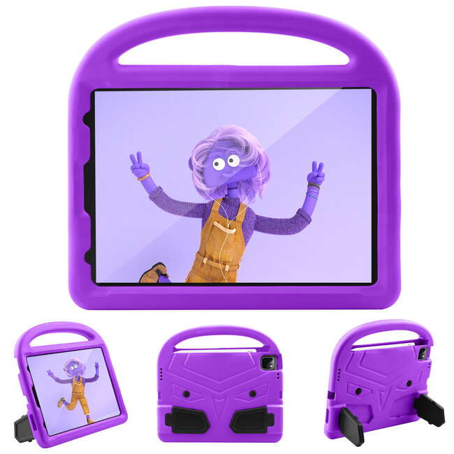 Case for iPad Air 10.9 (2020) - Light Weight Shock Proof Convertible Handle Stand - Kids Friendly Cover - Sparrow Kids Cover - Purple