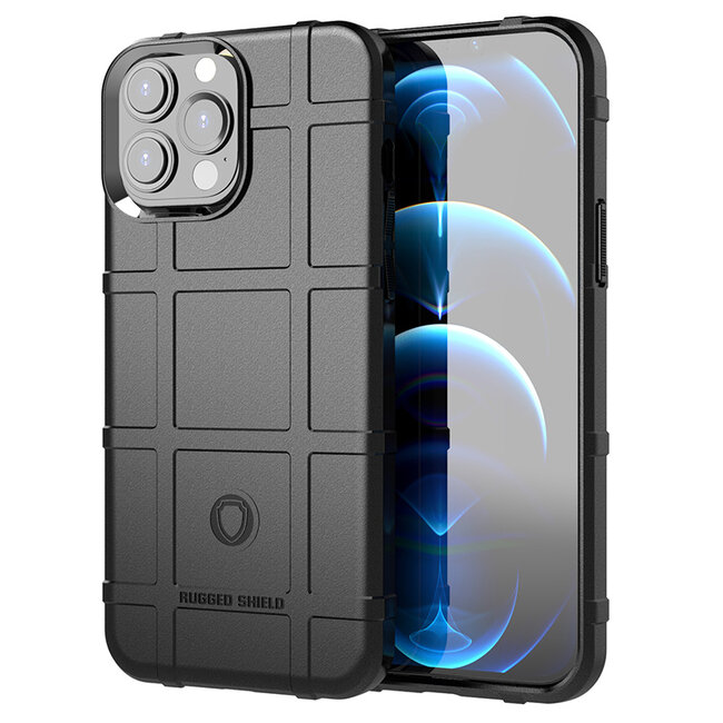 Hoesje geschikt voor iPhone 13 Pro Max - Beschermende hoes - Back Cover - TPU Case - Zwart