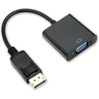 Cover2day DisplayPort naar VGA Adapter - Gold-Plated - 1080P - Zwart