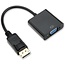 Case2go - Displayport kabel naar VGA Adapter - 15 CM - Zwart