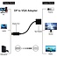 Case2go - Displayport kabel naar VGA Adapter - 15 CM - Zwart