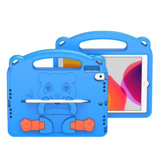 Dux Ducis iPad 10.2 2019/2020 Hoes - Schokbestendige case met handvat - Panda Series - Licht Blauw