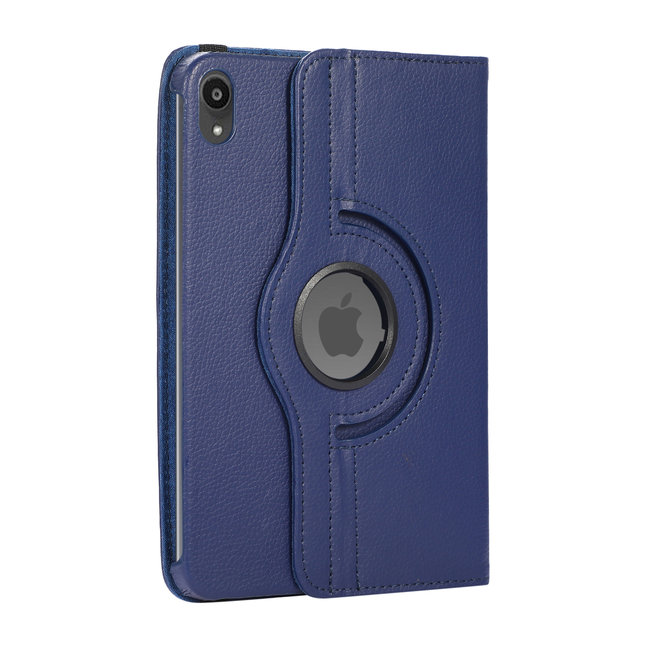 Cover2day - Tablet hoes geschikt voor iPad Mini 6 (2021) - 8.3 Inch - Draaibare Book Case Cover - Donker Blauw