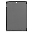 Case2go - Tablet cover suitable for iPad 2021 - 10.2 Inch - Tri-Fold Book Case - Gray