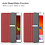 Tablet hoes geschikt voor iPad 2021 - 10.2 Inch - Tri-Fold Book Case - Donker Rood
