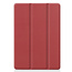 Case2go - Tablet cover suitable for iPad 2021 - 10.2 Inch - Tri-Fold Book Case - Dark Red