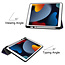 Case2go - Tablet cover suitable for Apple iPad 2021 - 10.2 inch - Tri-Fold Book Case - Apple Pencil Holder - Galaxy