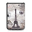 Case2go - Case for PocketBook Touch Lux 5 - Slim Tri-Fold Book Case -with Auto Sleep Wake Function - Eiffel Tower