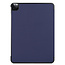 Case2go - Case for iPad Pro 12.9 (2021) - Slim Tri-Fold Book Case - Lightweight Smart Cover - Navy Blue