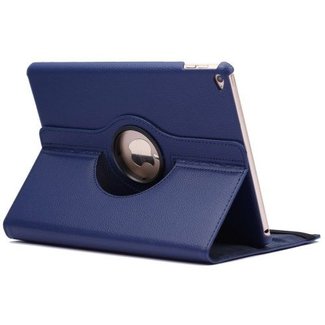 Cover2day Cover2day - Tablet hoes geschikt voor iPad 9.7 - draaibare book case - Donker Blauw