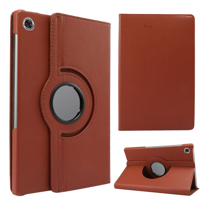 Cover2day - Case for Lenovo Tab M10 Plus - Rotatable Book Case Cover - 10.3 Inch - Brown