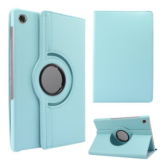 Cover2day Lenovo Tab M10 Plus Sleeve - Rotatable Book Case Cover - 10.3 Inch - Black - Light Blue