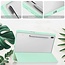 Hoes geschikt voor Samsung Galaxy Tab S7 Plus (2020) Hoes - Tri-Fold Transparante Cover - Met Pencil Houder - Mint