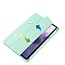 Hoes geschikt voor Samsung Galaxy Tab S7 Plus (2020) Hoes - Tri-Fold Transparante Cover - Met Pencil Houder - Mint