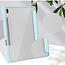 Hoes geschikt voor Samsung Galaxy Tab S7 Plus (2020) Hoes - Tri-Fold Transparante Cover - Met Pencil Houder - Licht Blauw