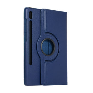 Cover2day Tablet hoes geschikt voor Samsung Galaxy Tab S7 FE - Draaibare Book Case Cover - 12.4 Inch - Donker Blauw