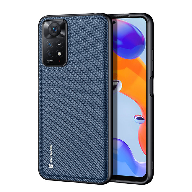 Dux Ducis - Telefoonhoesje geschikt voor de Xiaomi Redmi Note 11 Pro  - Fino Series - Back Cover - Blauw