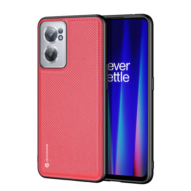 Dux Ducis - Telefoonhoesje geschikt voor de OnePlus Nord 2 CE 5G  - Fino Series - Back Cover - Rood