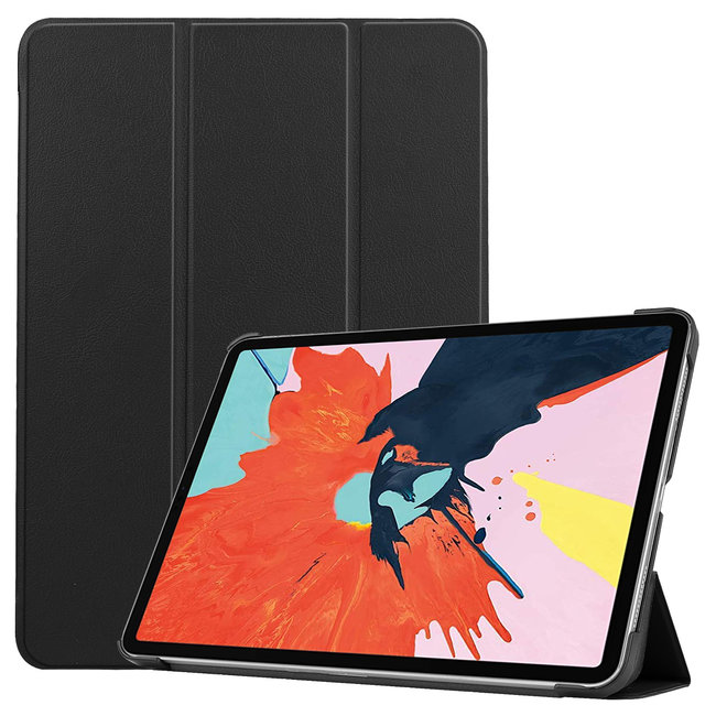 Case2go - Case for iPad Air 10.9 (2020) - Slim Tri-Fold Book Case - Lightweight Smart Cover - Black