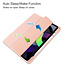 iPad Air 10.9 (2020) - Transparante Tri-fold back cover - Pink