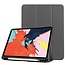 Case2go - Case for iPad Air 10.9 (2020) - Slim Tri-Fold Book Case with Apple Pencil Holder - Lightweight Smart Cover - Grey