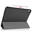 Case2go - Case for iPad Air 10.9 (2020) - Slim Tri-Fold Book Case with Apple Pencil Holder - Lightweight Smart Cover - Grey