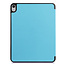 Case2go - Case for iPad Air 10.9 (2020) - Slim Tri-Fold Book Case with Apple Pencil Holder - Lightweight Smart Cover - Light Blue