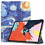 Case2go - Case for iPad Air 10.9 (2020) - Slim Tri-Fold Book Case - Lightweight Smart Cover - Starry sky