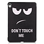 Case2go - Case for iPad Air 10.9 (2020) - Slim Tri-Fold Book Case - Lightweight Smart Cover - Don't Touch Me