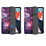 Case2go - Case for iPad Air 10.9 (2020) - Slim Tri-Fold Book Case - Lightweight Smart Cover - Galaxy