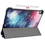Case2go - Case for iPad Air 10.9 (2020) - Slim Tri-Fold Book Case - Lightweight Smart Cover - Galaxy