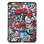 Case2go - Case for iPad Air 10.9 (2020) - Slim Tri-Fold Book Case - Lightweight Smart Cover - Graffiti