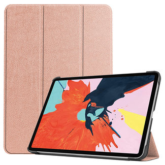 Cover2day Case2go - Case for iPad Air 10.9 (2020) - Slim Tri-Fold Book Case - Lightweight Smart Cover - Rosé Gold