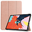 Case2go - Case for iPad Air 10.9 (2020) - Slim Tri-Fold Book Case - Lightweight Smart Cover - Rosé Gold