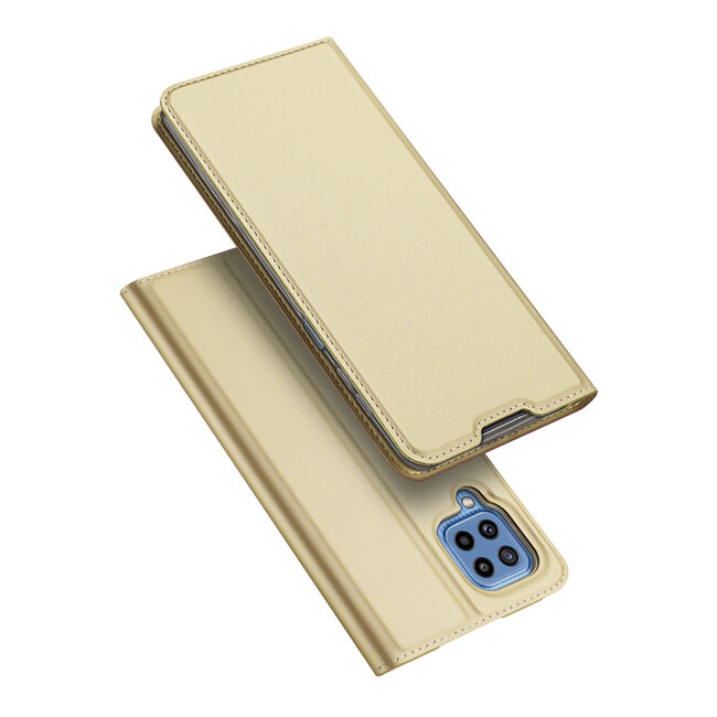 Dux Ducis - Telefoonhoesje geschikt voor Samsung Galaxy M33 - Skin Pro Book Case - Goud