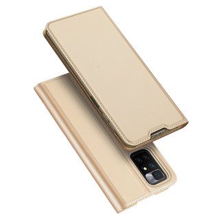 Dux Ducis Dux Ducis - Telefoon Hoesje geschikt voor Xiaomi Redmi 10 5G Hoes - Skin Pro Book Case - Goud