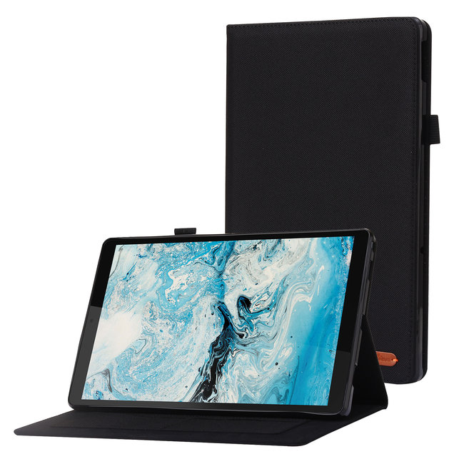 Case2go - Tablet hoes geschikt voor Lenovo Tab M10 Plus (3rd Gen) - 10.6 Inch - Book Case met Soft TPU houder - Zwart