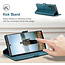 Hoesje geschikt voor Samsung Galaxy S22 Ultra 5G - Wallet Book Case - Magneetsluiting - met RFID bescherming - Blauw