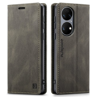 CaseMe Hoesje geschikt voor Huawei P50 - Wallet Book Case - Magneetsluiting - met RFID bescherming - Bruin