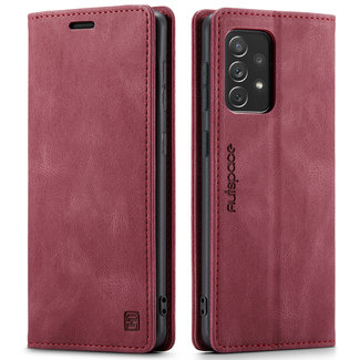 CaseMe Hoesje geschikt voor Samsung Galaxy A73 5G - Wallet Book Case - Magneetsluiting - met RFID bescherming - Rood