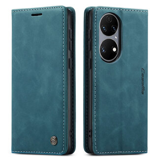 CaseMe CaseMe - Hoesje geschikt voor Huawei P50 - Wallet Book Case - Magneetsluiting - Blauw