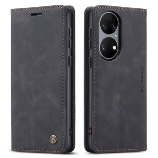 CaseMe CaseMe - Hoesje geschikt voor Huawei P50 - Wallet Book Case - Magneetsluiting - Zwart