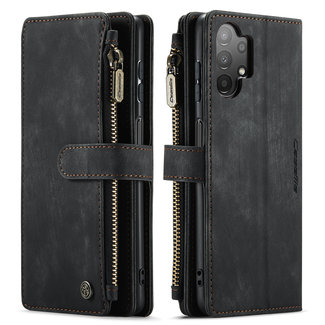 CaseMe Hoesje geschikt voor Samsung Galaxy A13 5G - Wallet Book Case - met Rits en Magneetsluiting - met RFID bescherming - Zwart