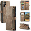 Hoesje geschikt voor Samsung Galaxy S22 Ultra 5G - Wallet Book Case - met Rits en Magneetsluiting - met RFID bescherming - Bruin